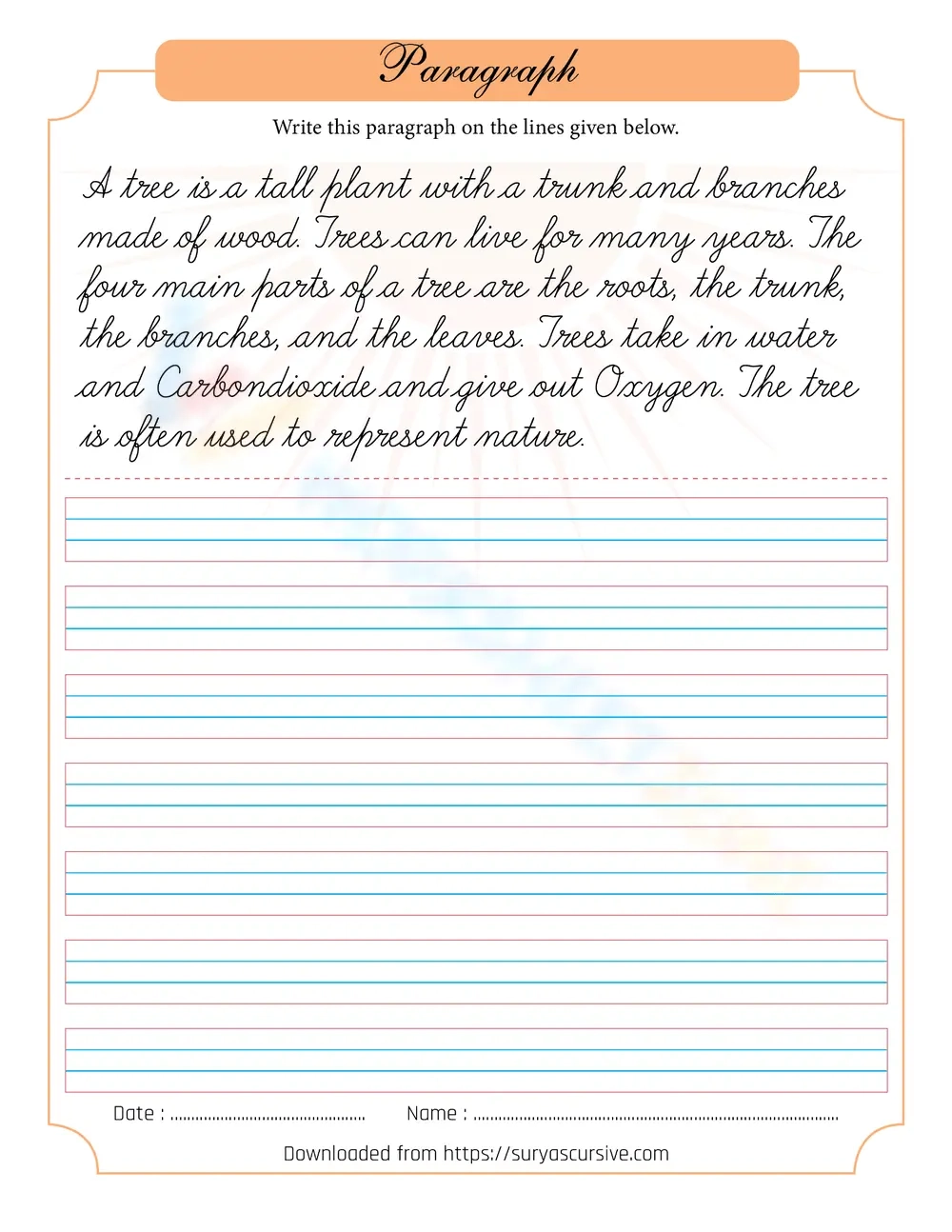Printable Cursive Writing Worksheet Grade 4 English Printable Cursive Writing Worksheet Grade 4 English